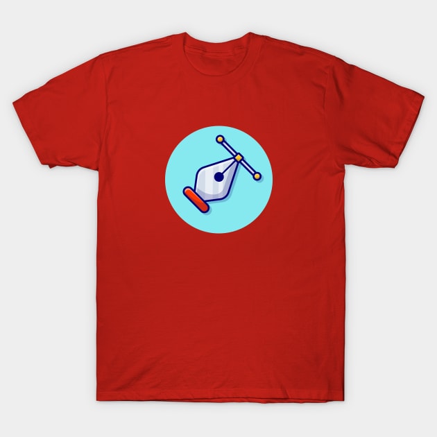 Pen Tool Cartoon Vector Icon Illustration T-Shirt by Catalyst Labs